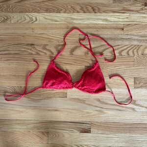 Red bikini top